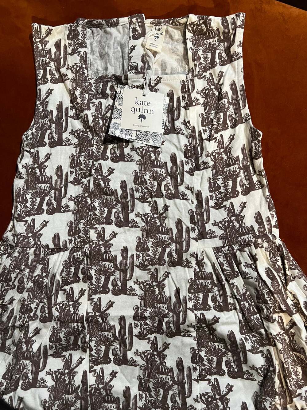 NWT Kate Quinn Sleeveless Bubble Ballerina Top in Neutral Cactus 7Y